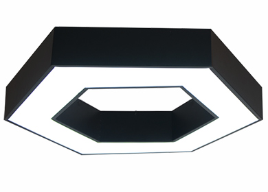 六边形镂空LED办公灯（黑色）